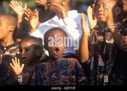 Americano africano coro giovanile Washington D C Foto Stock