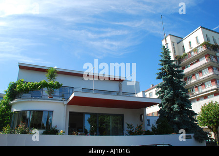 Casa unifamiliare di architekt Hans Scharoun Hoelzelweg 1 monumento architettonico Weissenhofsiedlung Stoccarda Baden Wuerttemberg Foto Stock