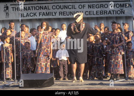 Americano africano coro giovanile Washington D C Foto Stock