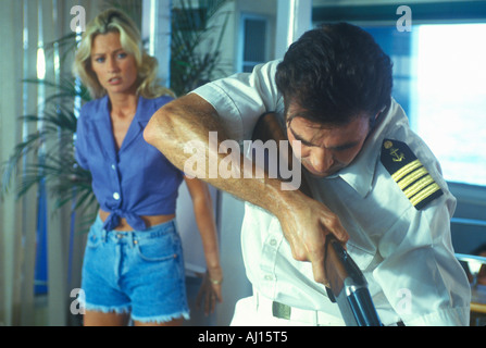 Fotografia dell'unità di serie di tentazione durante la scena della pistola Miami FL Foto Stock