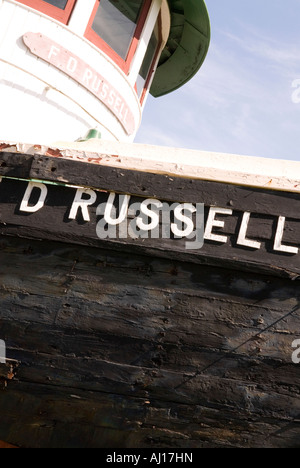 FD Russell Tugboat al faro di Ponce de Leon Inlet a St Augustine, Florida, USA Foto Stock