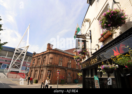 Il Millenium Stadium da Quay Street Cardiff Galles Gran Bretagna Foto Stock