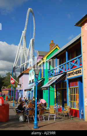 La furtività Ride, amicizia Cove, Thorpe Park Theme Park, Chertsey, Surrey, Regno Unito Inghilterra Foto Stock
