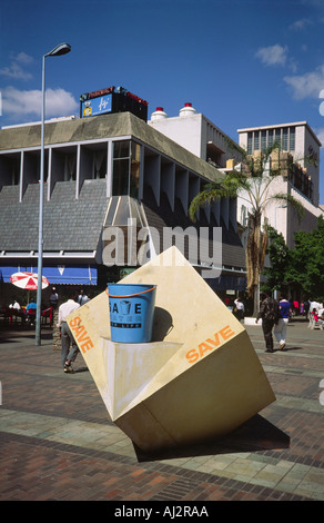 Campagna di risparmio idrico per le strade di Harare. Zimbabwe Foto Stock