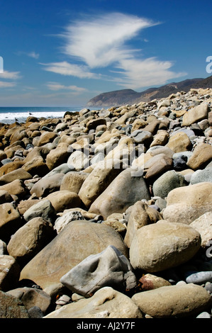 Leo Carrillo spiaggia rocciosa a nord di Malibu Foto Stock