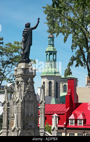 Il monumento di fede in Quebec City's Place d'armes Foto Stock