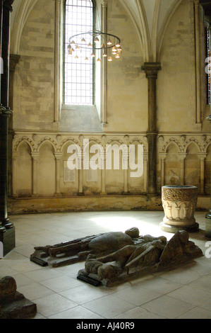 Il Cavaliere Templare graves al Temple Church, London, Regno Unito Foto Stock