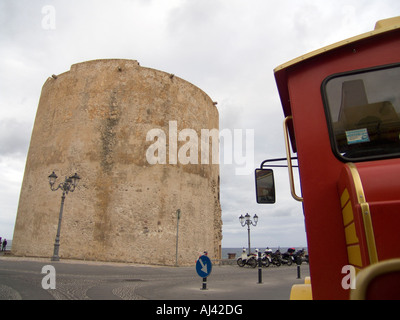 Un giro sul trenino Catalana Foto Stock