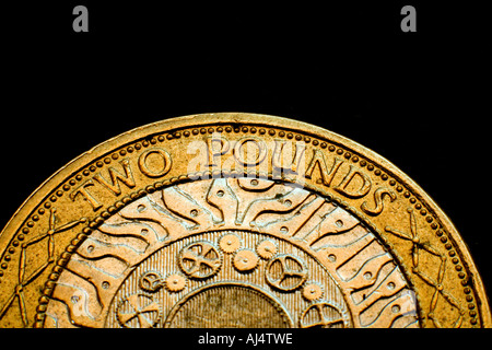 2 libbra di moneta dalla grande British Pound valuta Foto Stock