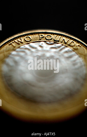 2 libbra di moneta dalla grande British Pound valuta Foto Stock
