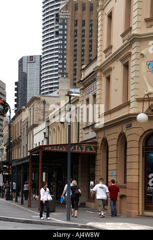 Gli edifici di vecchia costruzione nella storica area di Rocks di Sydney New South Wales NSW Australia Foto Stock