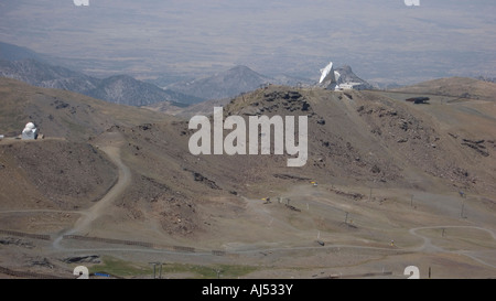 IRAM Pico Veleta Osservatorio la radio telescope al di sopra di Granada in Spagna Foto Stock