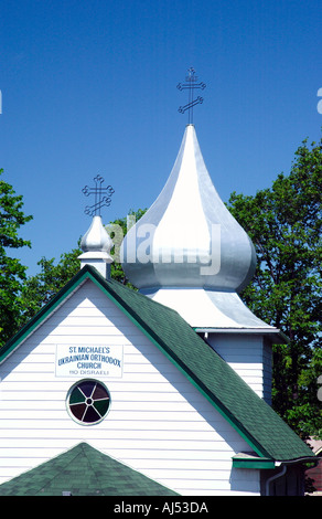 St Michaels ucraino Chiesa ortodossa in Winnipeg Manitoba Canada Foto Stock