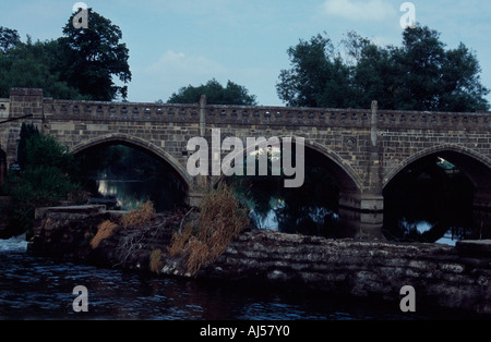 Ponte a pedaggio sul fiume Avon, a Bathampton, Vasca Spa, Somerset, Regno Unito Foto Stock