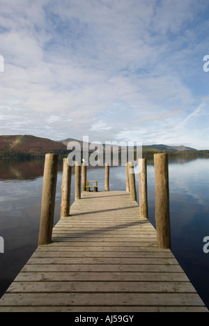 Derwent Water landing stage Foto Stock