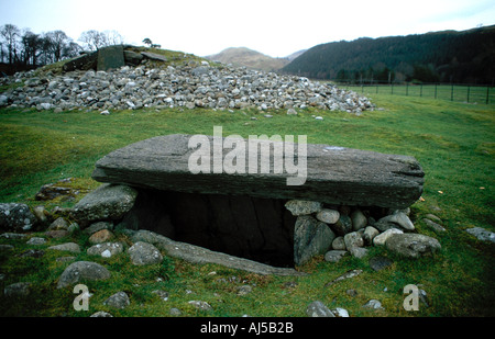 Il neolitico Nether Largie South Chambered Cairn Foto Stock