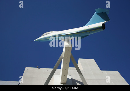 F-104 Starfighter montato sul lato della California ScienCenter Exposition Park Los Angeles Ottobre 2007 Foto Stock