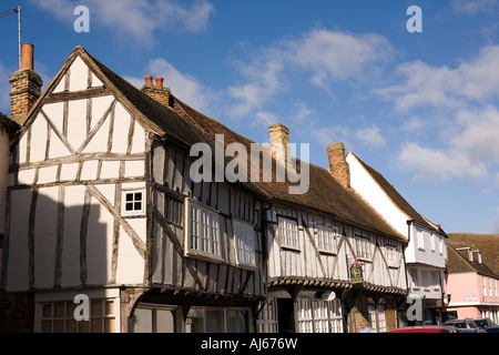 Regno Unito Sandwich Kent Strand Street i tessitori storico legname medievale incorniciata rifugiato tessitori fiamminghi case Foto Stock