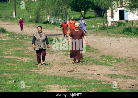Il kazako donne Kazakistan Foto Stock