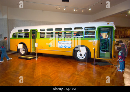 Rosa Parks autobus storico presso la Henry Ford Museum presso il villaggio Greenfield Dearborn Michigan Foto Stock