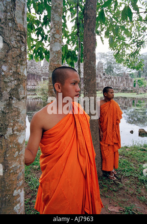 Cambogia Angkor Wat, il tempio Bayon complessa Foto Stock