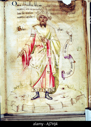 Jabir Ibn Hayyan, Abu Musa, arabo chimico e alchimista. Artista: sconosciuto Foto Stock