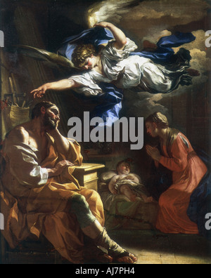 'St Joseph's Dream', c1677-1747. Artista: Francesco Solimena Foto Stock