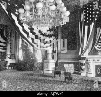 Sala Est della Casa Bianca di Washington, c1901. Artista: sconosciuto Foto Stock