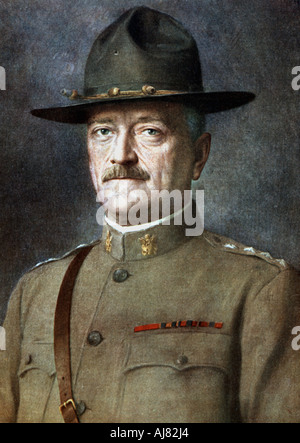 John Joseph Pershing, generale americano. Artista: sconosciuto Foto Stock