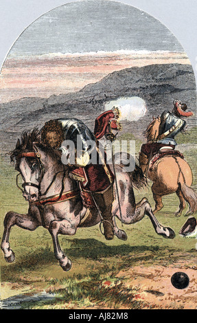 Decesso di Henri, Vicomte de Turenne, soldato francese, 1675 (c1870). Artista: Edward Henry Corbould Foto Stock