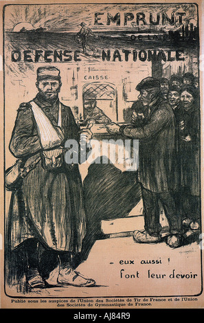 Poster omaggio allo sforzo bellico, francese, la guerra mondiale I, 1914-1918. Artista: sconosciuto Foto Stock