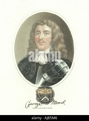 George Monck, primo duca di Albermarle, xvii secolo soldato inglese, 1817. Artista: sconosciuto Foto Stock