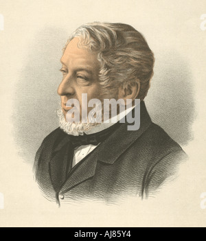 Lionel Nathan de Rothschild, il Barone Rothschild, c1880. Artista: Anon Foto Stock