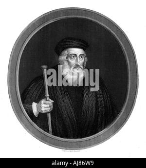 John Wycliffe, xiv secolo inglese riformatore religioso, 1851. Artista: sconosciuto Foto Stock