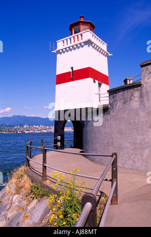 Brockton Point Lighthouse a Stanley Park a Vancouver British Columbia Canada Foto Stock