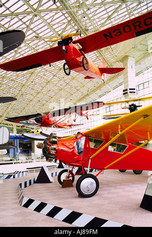 Boeing il Museo del Volo, Seattle, Washington, Stati Uniti d'America - Curtiss Robin C-1 e Aeronca C-2 aeromobile sul display statico Foto Stock
