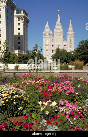 Elk224 1426 Utah Salt Lake City Temple Square Tempio Mormone 1853 1893 Foto Stock