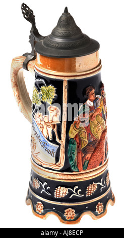 Musical birra tedesca stein Foto Stock