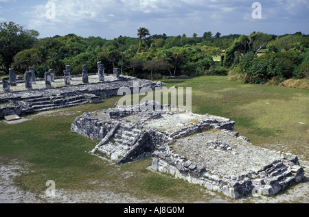 Ruinas del Rey Maya sito archeologico, Cancun Quintana Roo, Messico Foto Stock