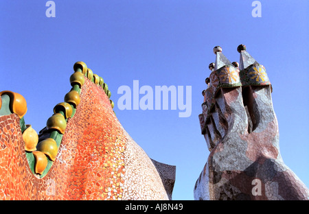 Casa Batllo Barcellona Spagna Foto Stock