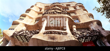 La Pedrera Casa Mila Barcellona Spagna Foto Stock