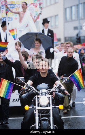 Gay Pride festival di Reykjavik Foto Stock