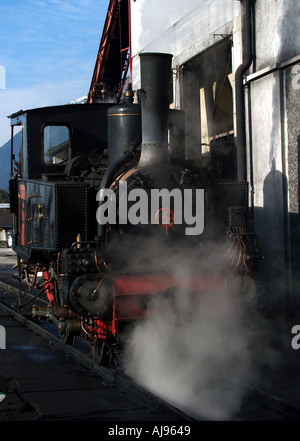 Achenseebahn pignone a cremagliera per la cottura a vapore del motore in alto Foto Stock