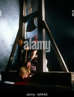 Esecuzione a ghigliottina Foto Stock