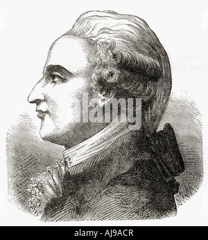Jean-Pierre [François] Blanchard, 1753 - 1809. Inventore francese, pioniere in mongolfiera. Foto Stock