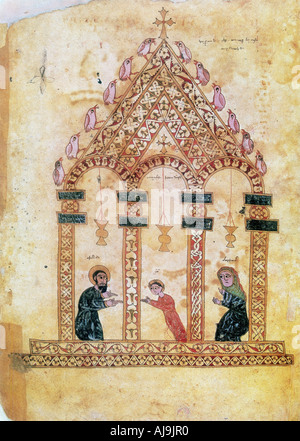 La presentazione di Gesù al tempio, del XIII secolo. Artista: sconosciuto Foto Stock