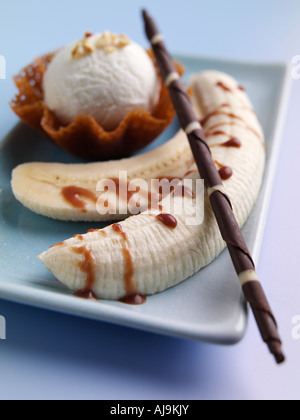 Sofisticato banana split Foto Stock