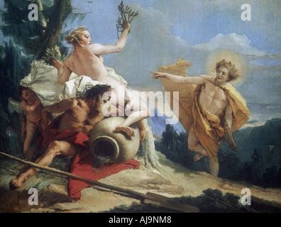 "Apollo perseguendo Daphne', c1755-1760. Artista: Giovanni Battista Tiepolo Foto Stock