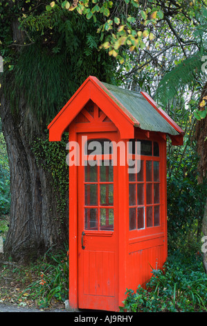 Phone Booth, Rotorua, Isola del nord, Nuova Zelanda Foto Stock