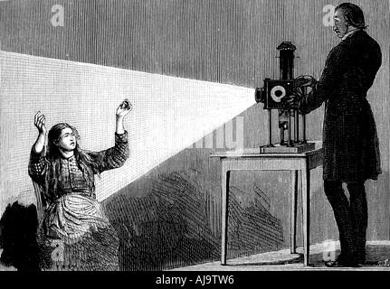 Jean Martin Charcot dimostrando l'ipnosi, 1879. Artista: Anon Foto Stock